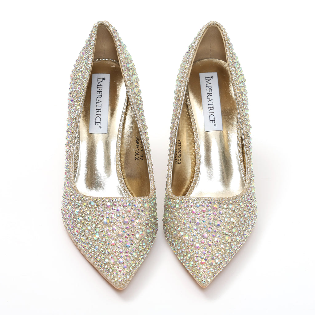 Dècolletè in simil pelle ricoperti di strass- Art.SP537