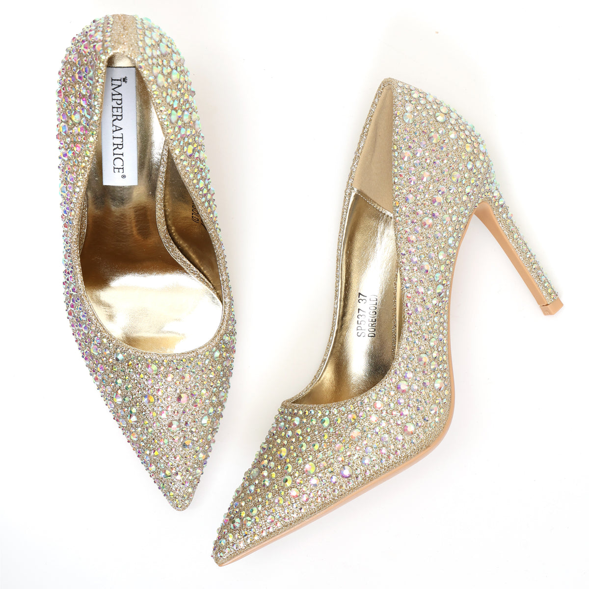Dècolletè in simil pelle ricoperti di strass- Art.SP537