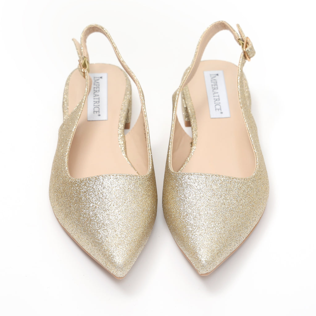 Ballerine slingback in simil pelle brillantinate- Art.BO256