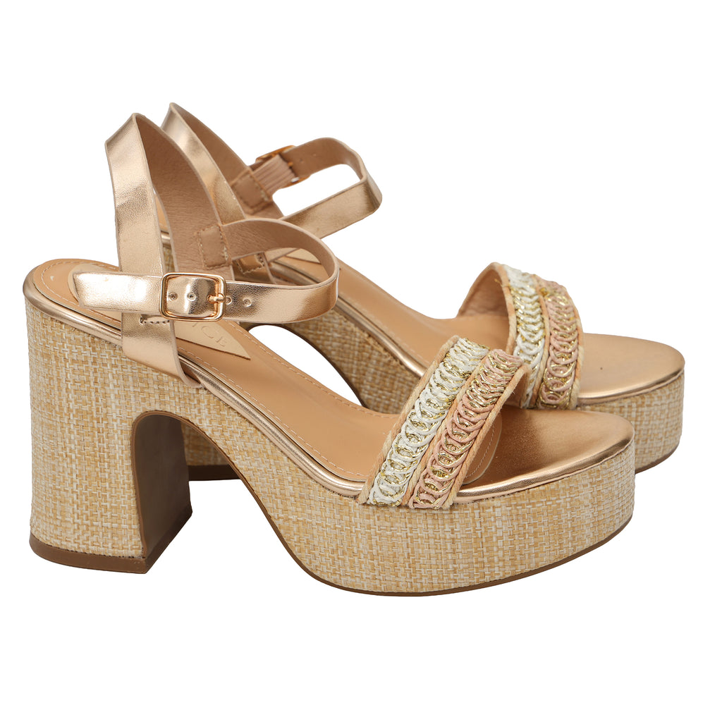 Sandali cinturino - tacco 11,0 cm - plateaux 4,0 cm -Art.BK574