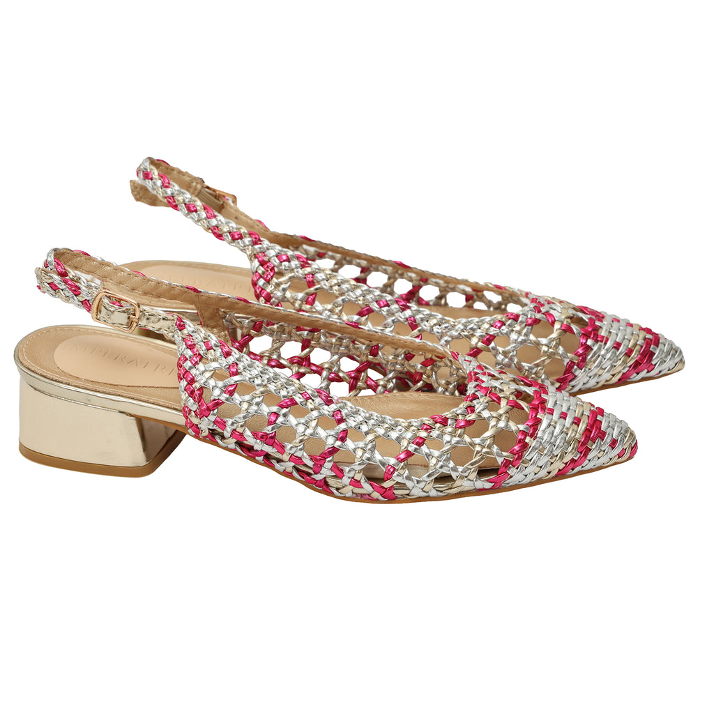 Sandali intreccio - tacco 4,5 cm -Art.BK560