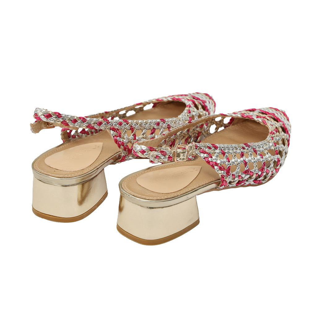 Sandali intreccio - tacco 4,5 cm -Art.BK560