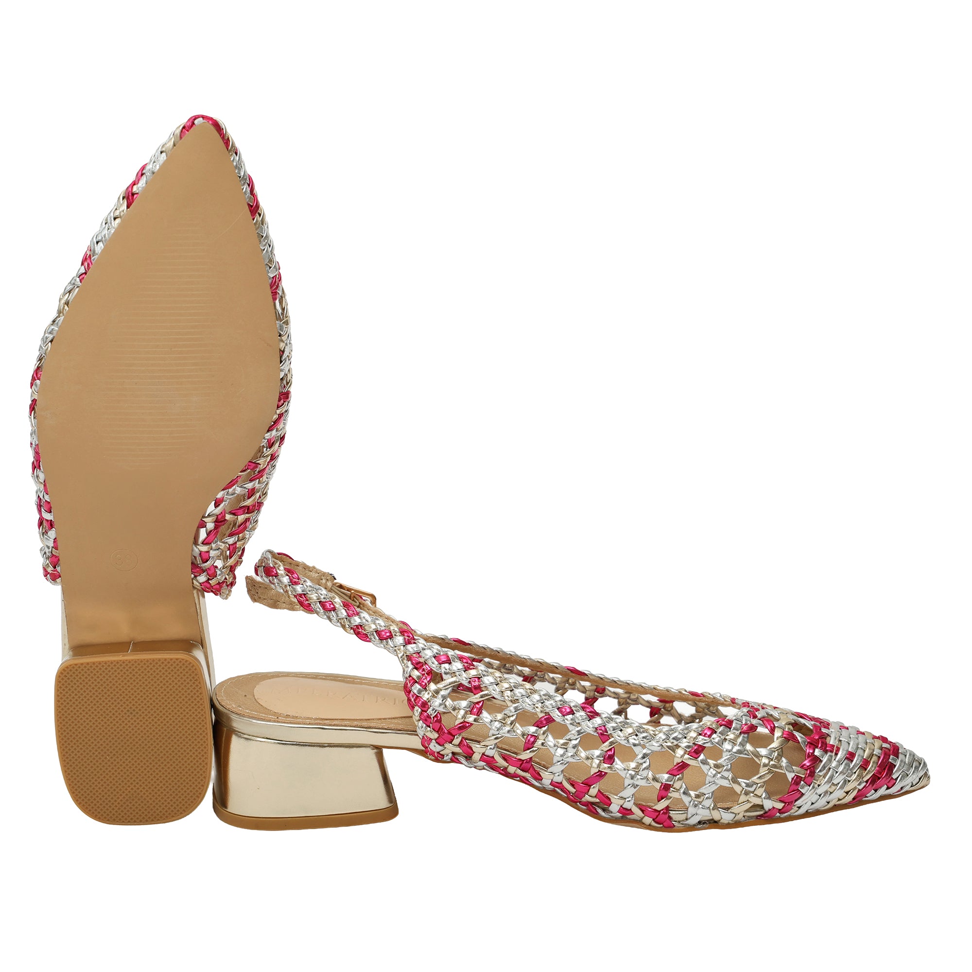 Sandali intreccio - tacco 4,5 cm -Art.BK560