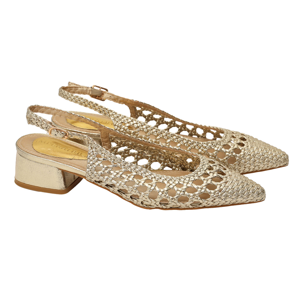 Sandali intreccio - tacco 4,5 cm -Art.BK560