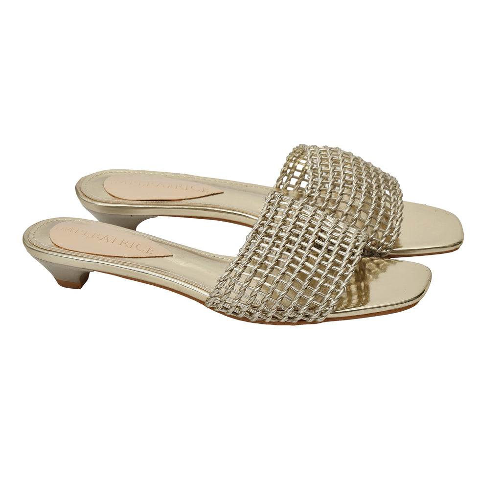 Ciabatta intreccio  - tacco 3,5 cm -Art.CL502