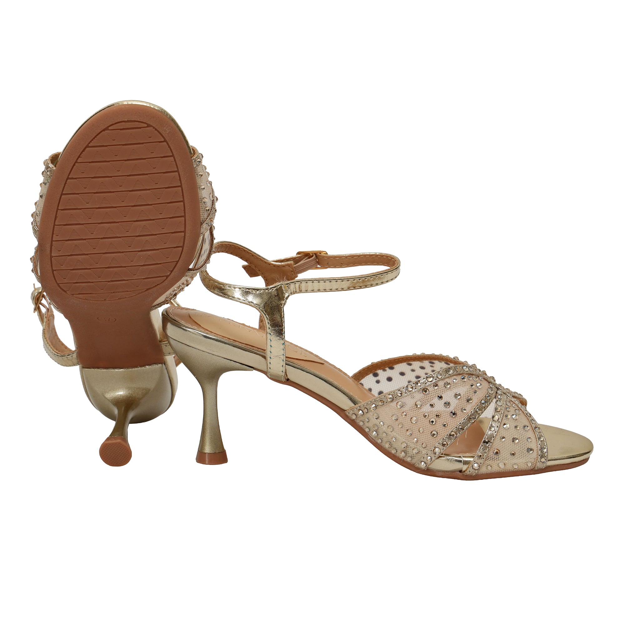 Sandali con strass - tacco 8,0 cm -Art.CL615