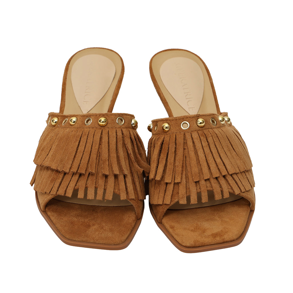 Sandali frange  - tacco 7,0 cm -Art.CL527