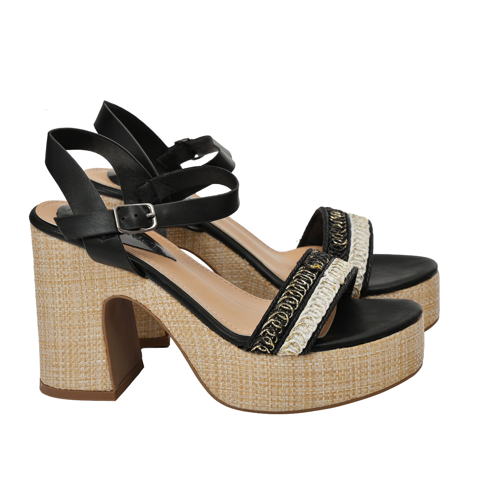 Sandali cinturino - tacco 11,0 cm - plateaux 4,0 cm -Art.BK574