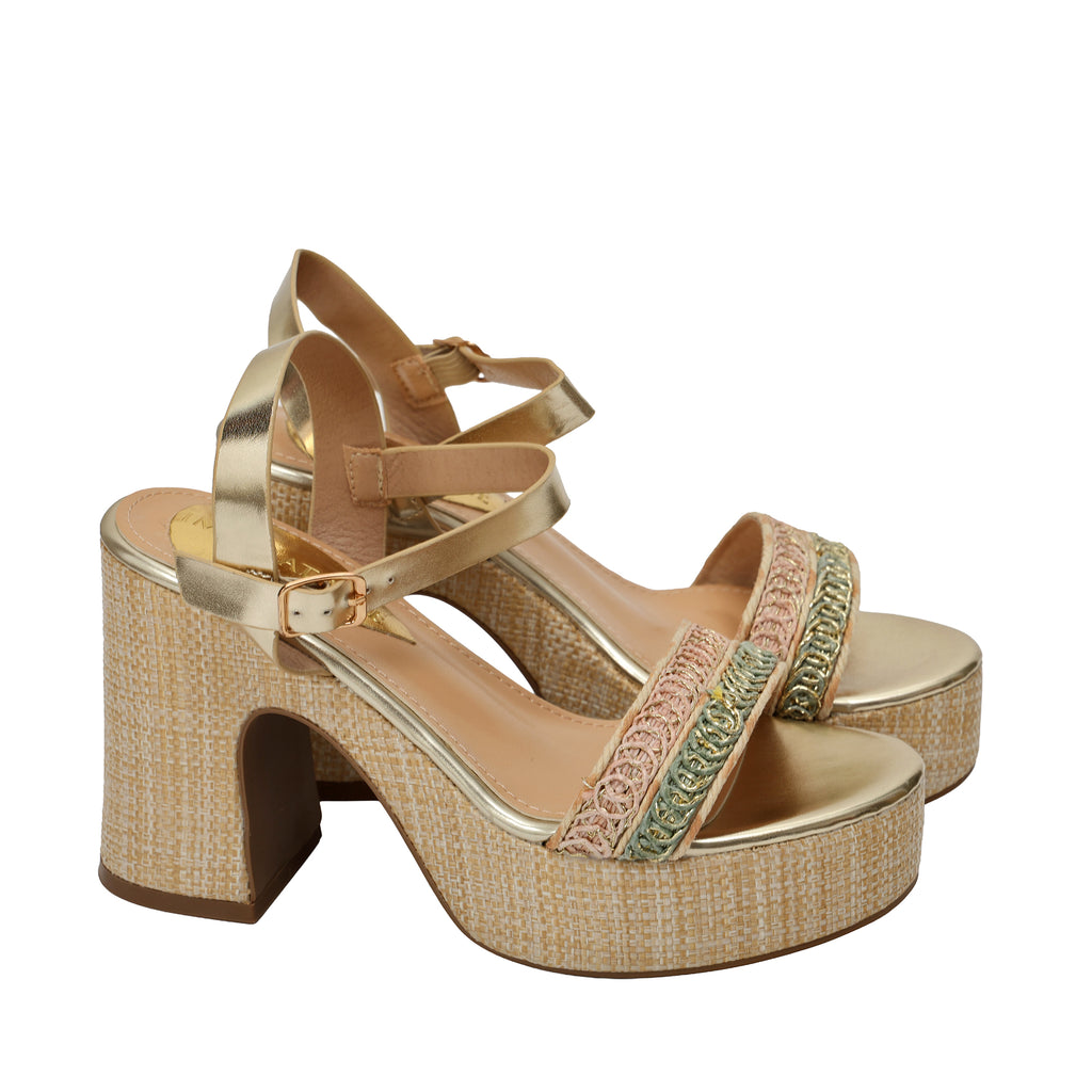 Sandali cinturino - tacco 11,0 cm - plateaux 4,0 cm -Art.BK574