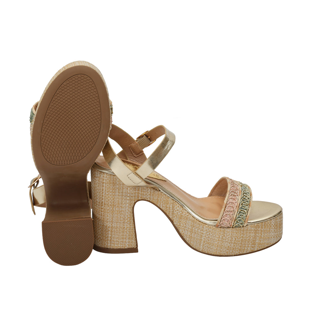 Sandali cinturino - tacco 11,0 cm - plateaux 4,0 cm -Art.BK574