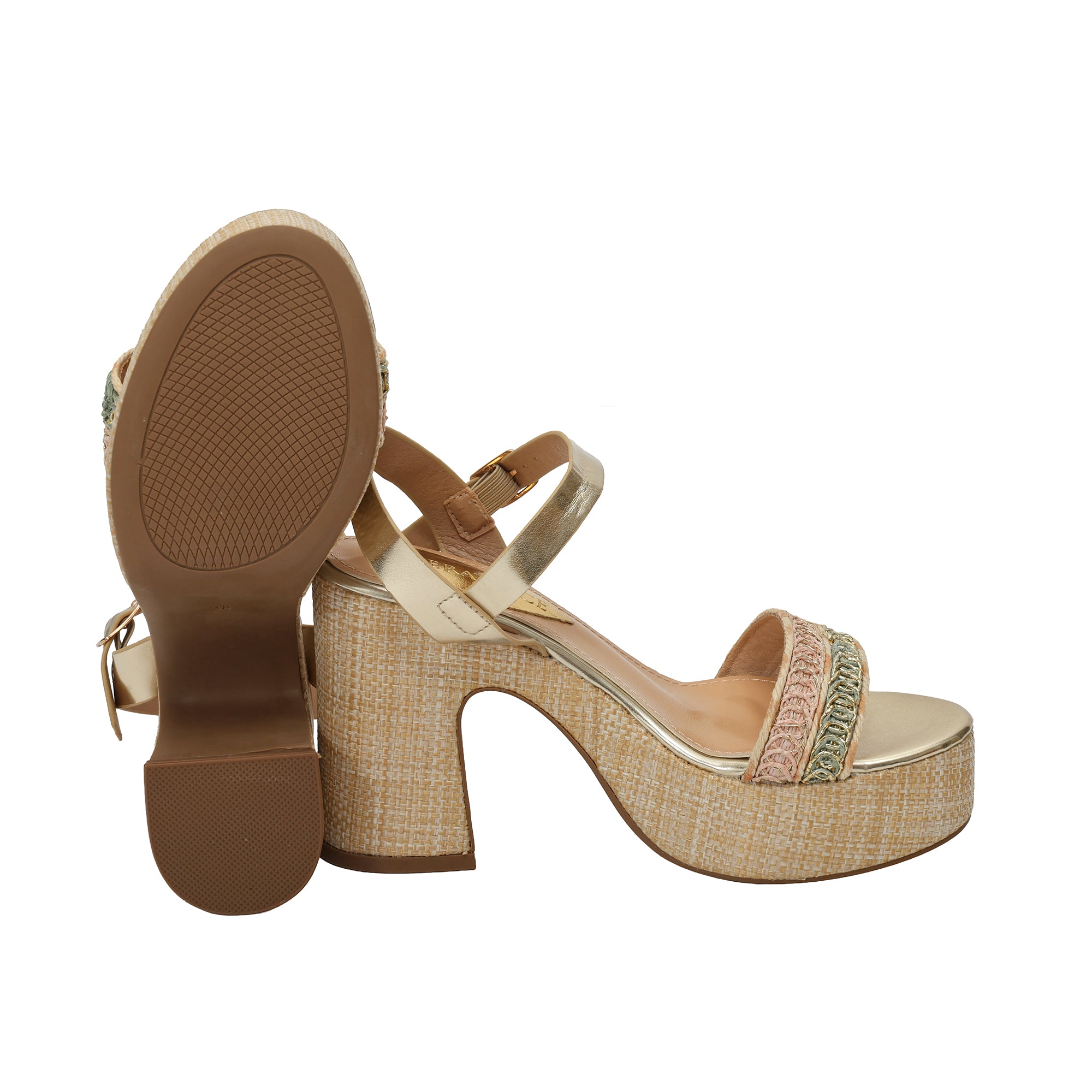 Sandali cinturino - tacco 11,0 cm - plateaux 4,0 cm -Art.BK574