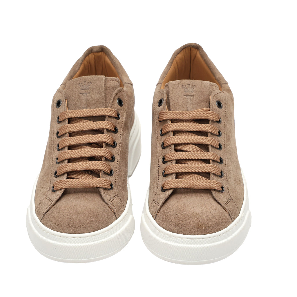 Sneakers stringate in vera pelle scamosciata-Art.6CAMOSCIO