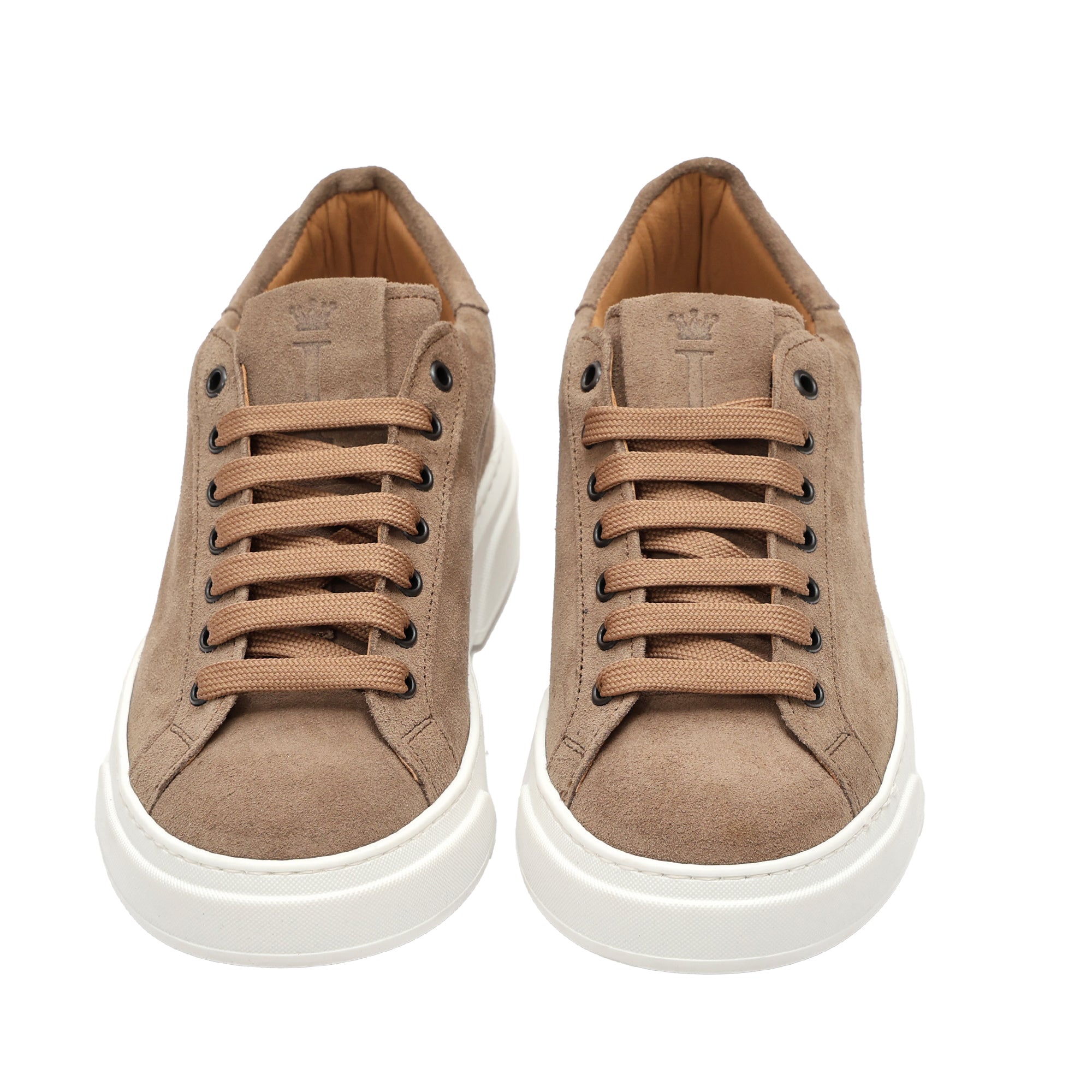Sneakers stringate in vera pelle scamosciata-Art.6CAMOSCIO