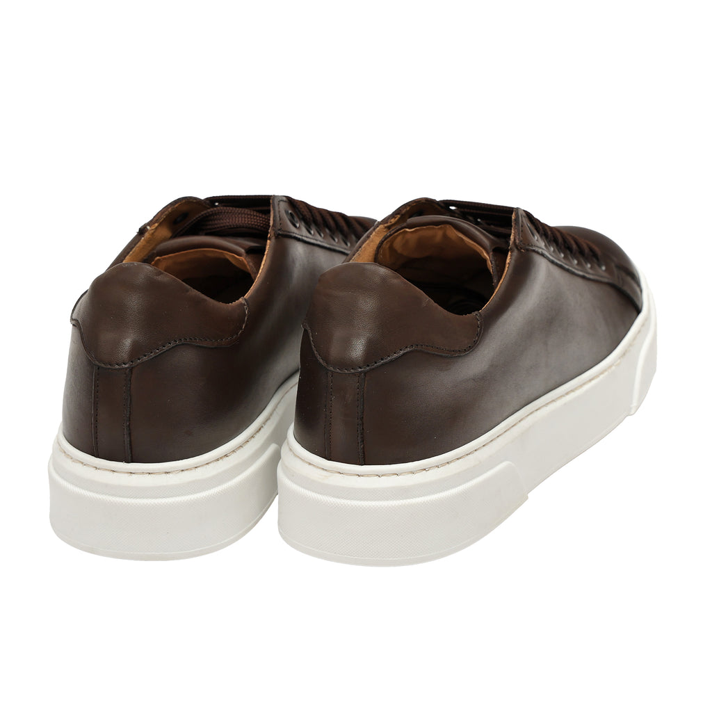 Sneakers stringate in vera pelle -Art.6PELLE