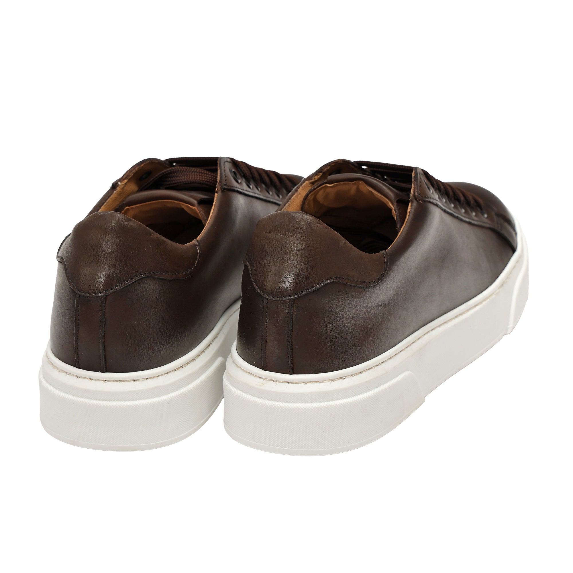 Sneakers stringate in vera pelle -Art.6PELLE