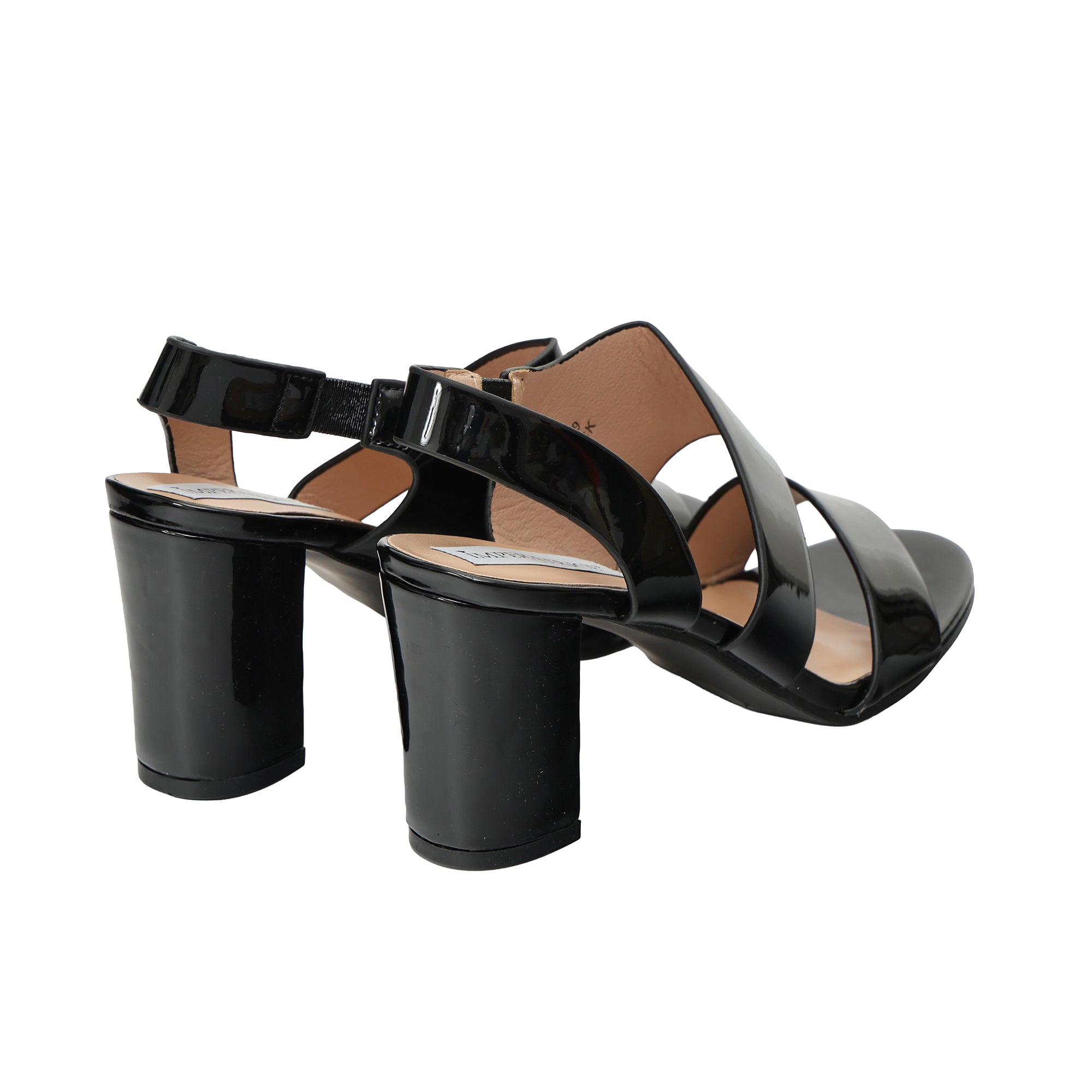 Sandali in simil pelle verniciata con tacco- Art.C39