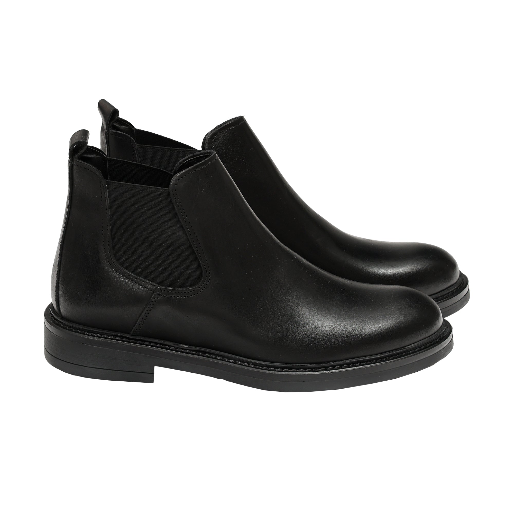 Beatles in pelle con fascia elastica-Art.757PELLE