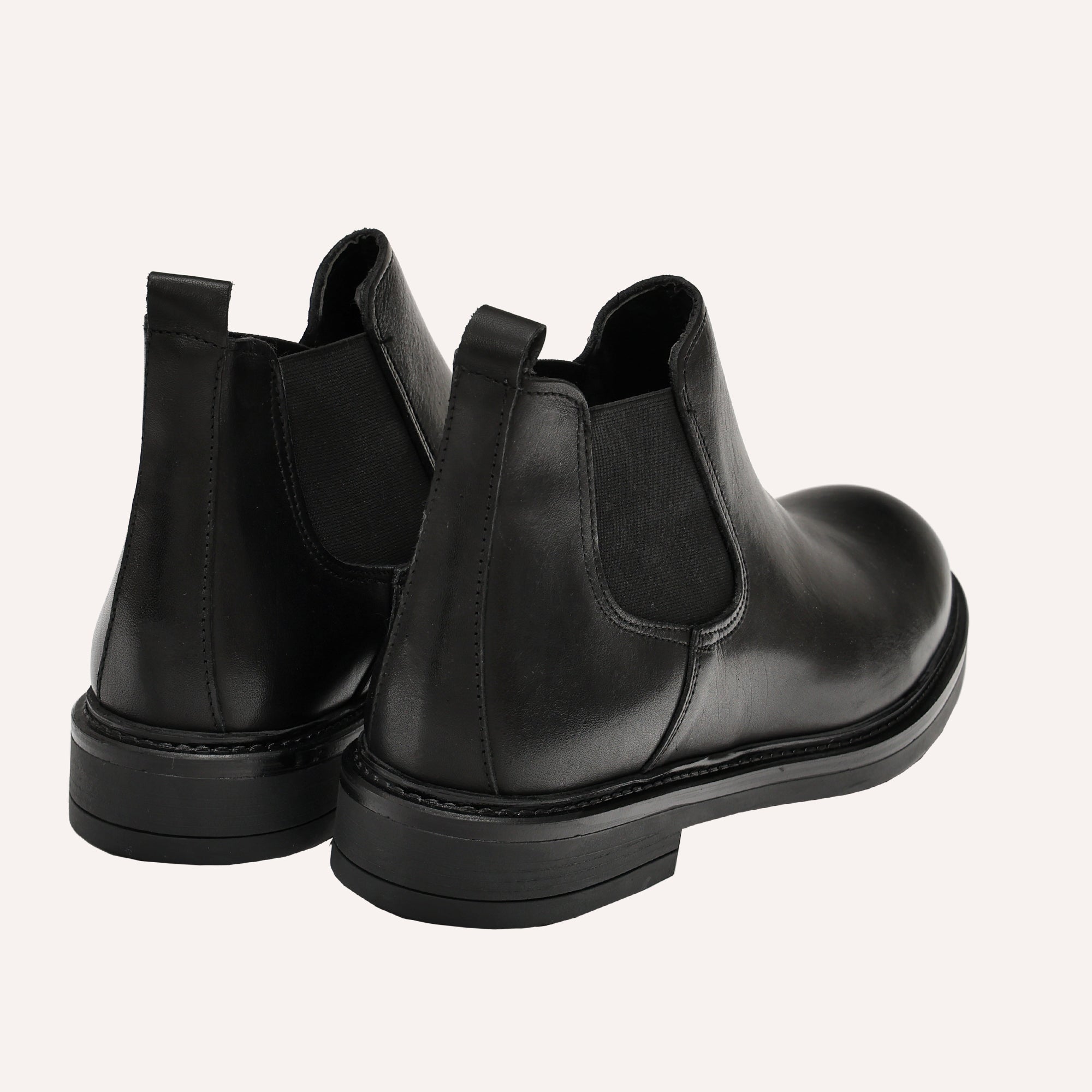 Beatles in pelle con fascia elastica-Art.757PELLE
