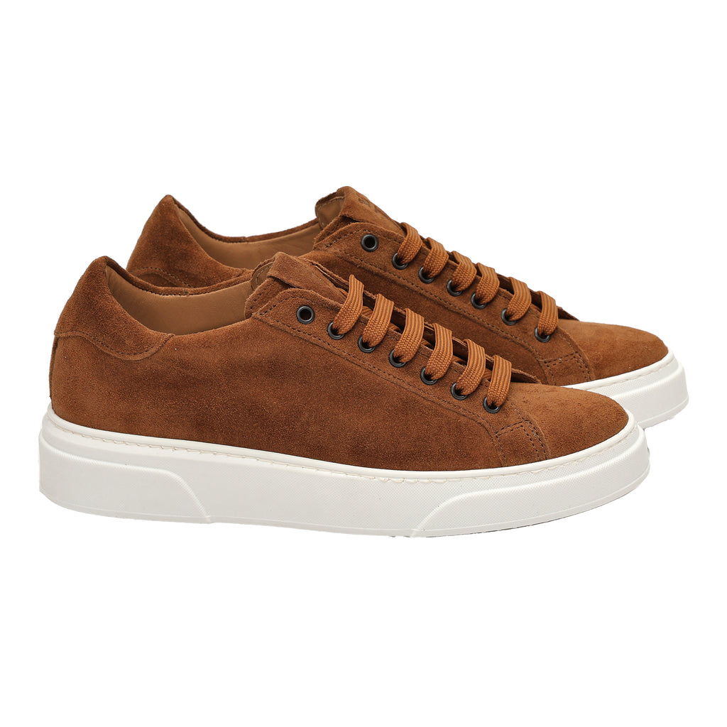 Sneakers stringate in vera pelle scamosciata-Art.6CAMOSCIO
