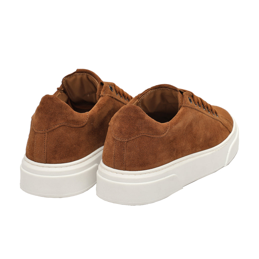 Sneakers stringate in vera pelle scamosciata-Art.6CAMOSCIO