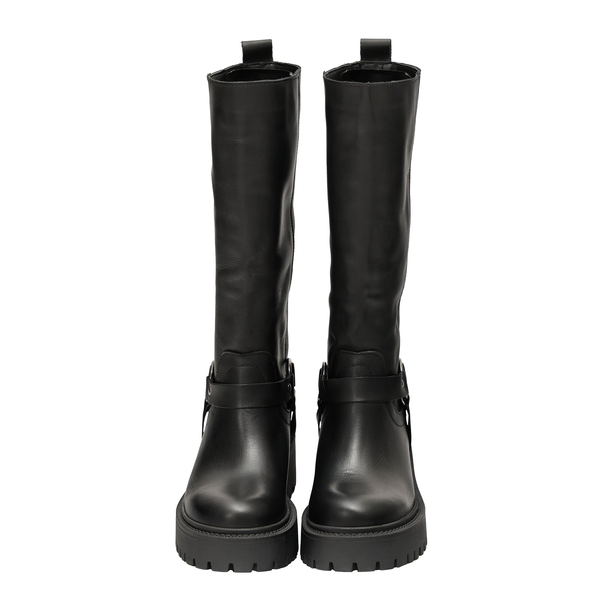 Stivale in vera pelle con cinturino- Art.3022PELLE