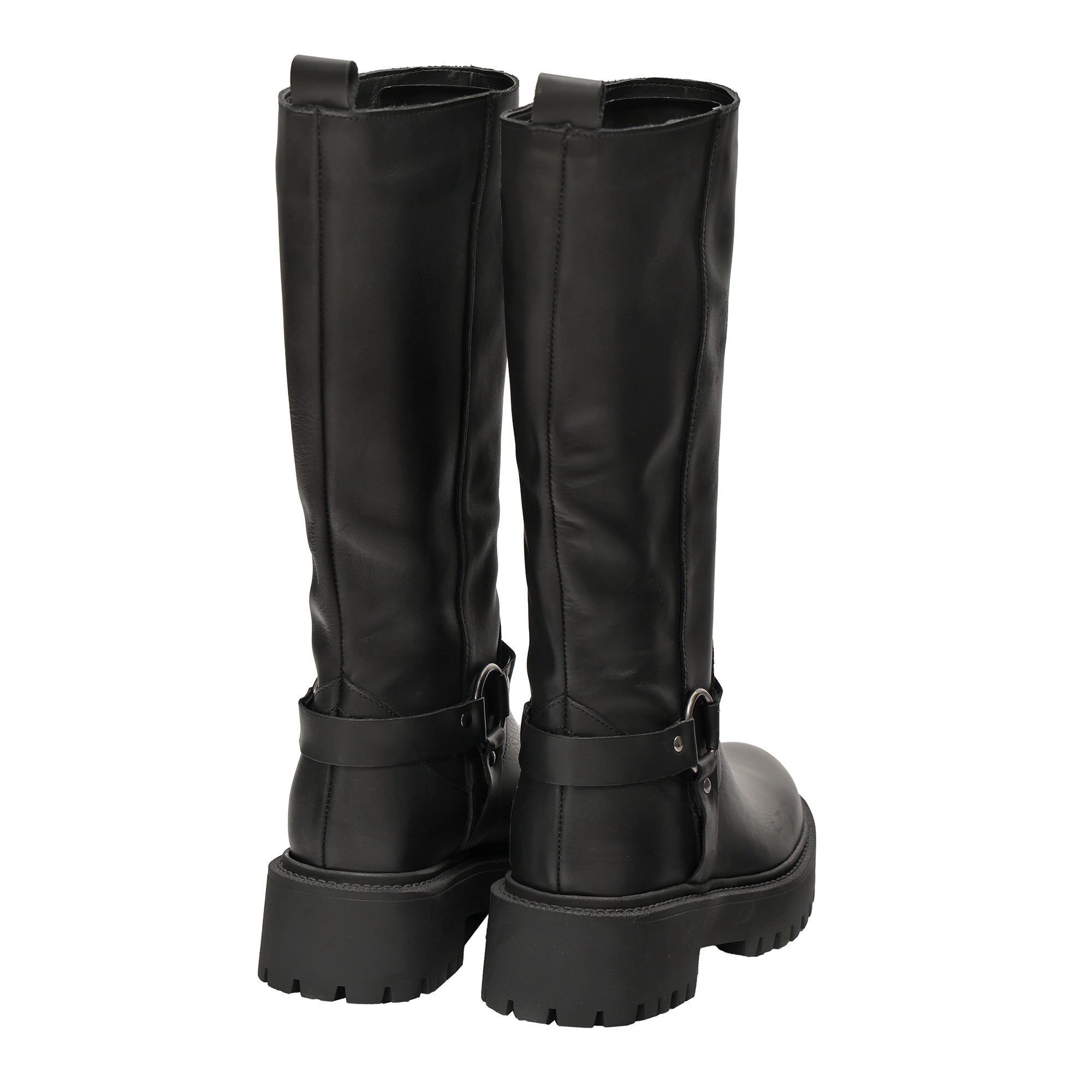 Stivale in vera pelle con cinturino- Art.3022PELLE