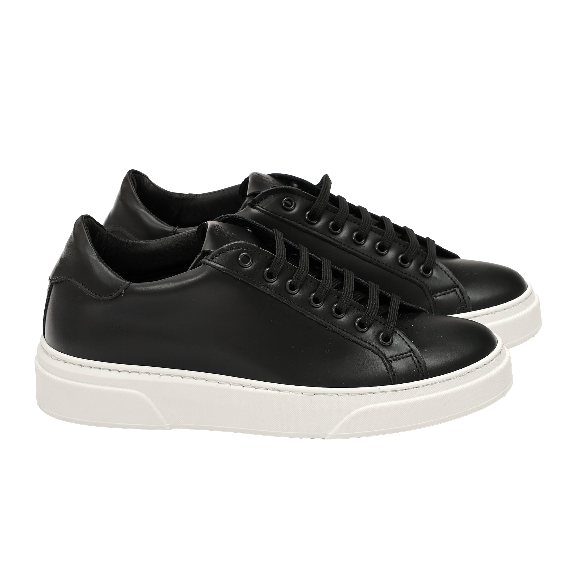 Sneakers stringate in vera pelle -Art.6PELLE