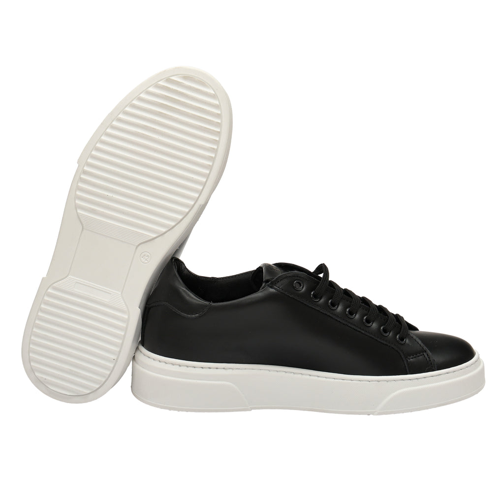 Sneakers stringate in vera pelle -Art.6PELLE