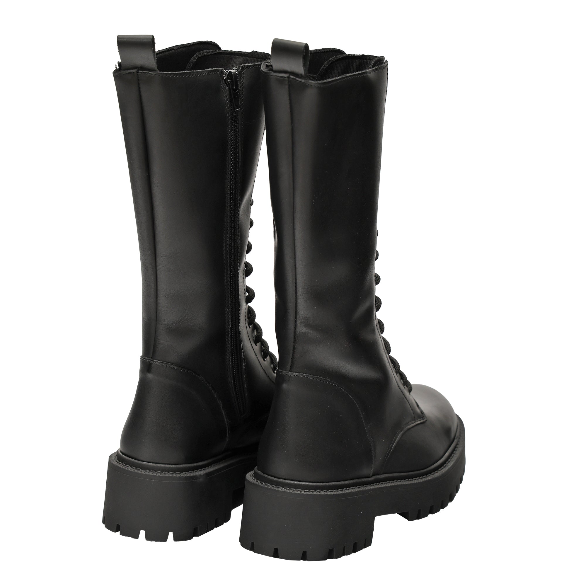 Stivale in vera pelle con stringhe- Art.3016PELLE