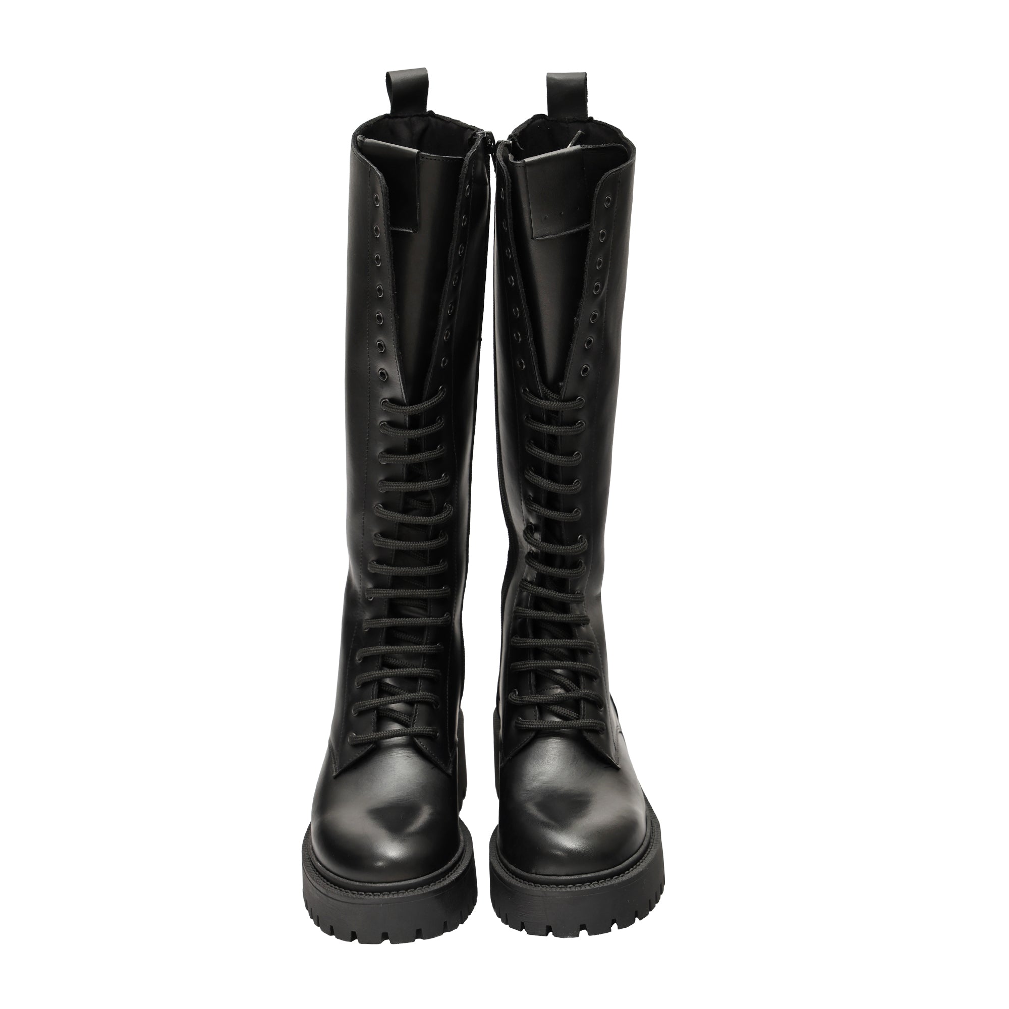Stivale in vera pelle con stringhe- Art.3032PELLE
