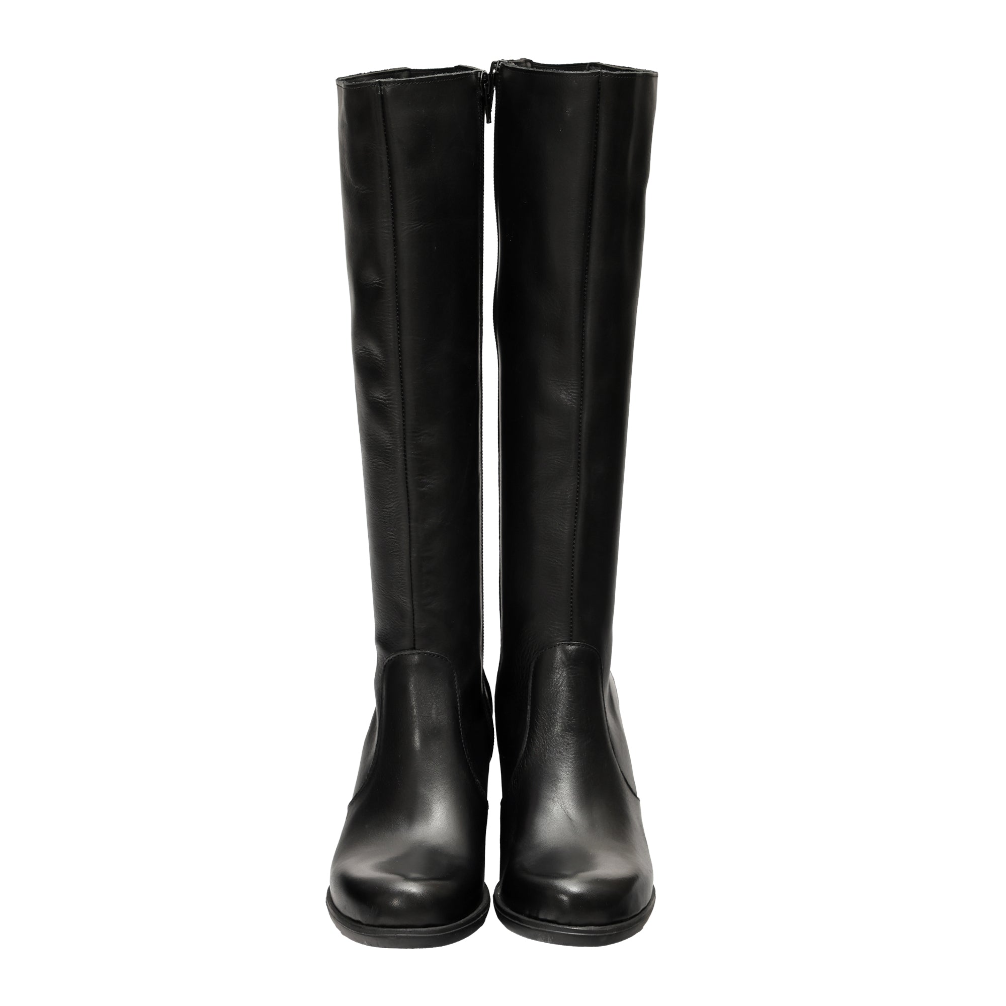 Stivale in vera pelle con tacco e fascia elastica- Art.1309PELLE