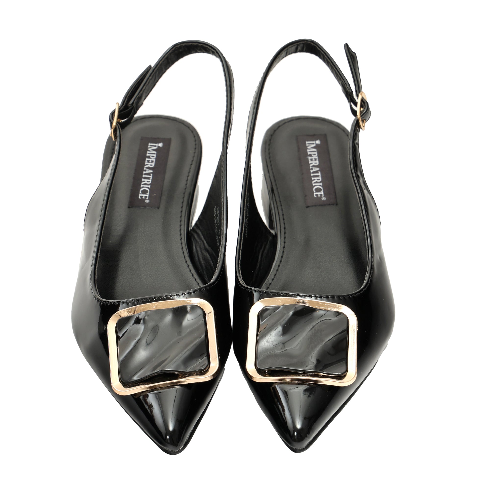 Ballerine in simil pelle verniciata con applicazione- Art.DF202