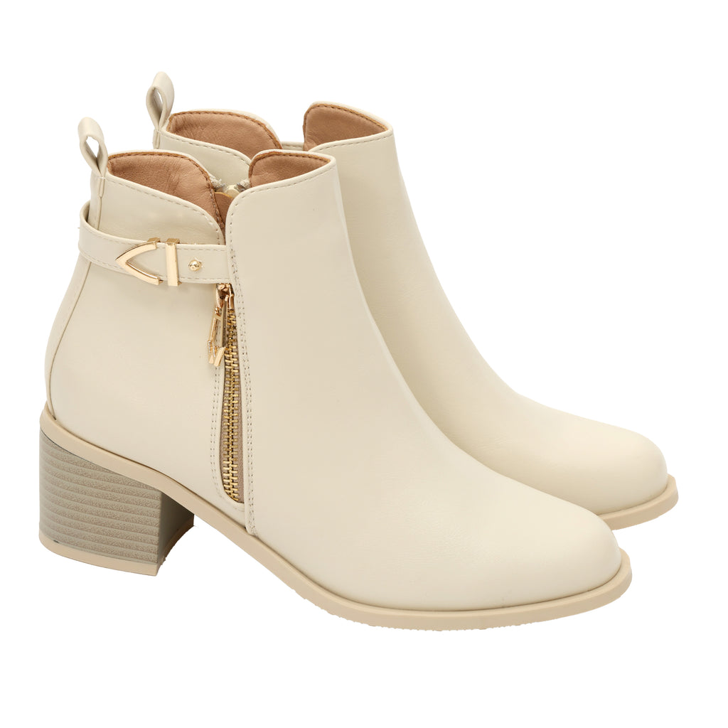 Stivaletti in simil pelle con tacco comodo- Art.CHC275
