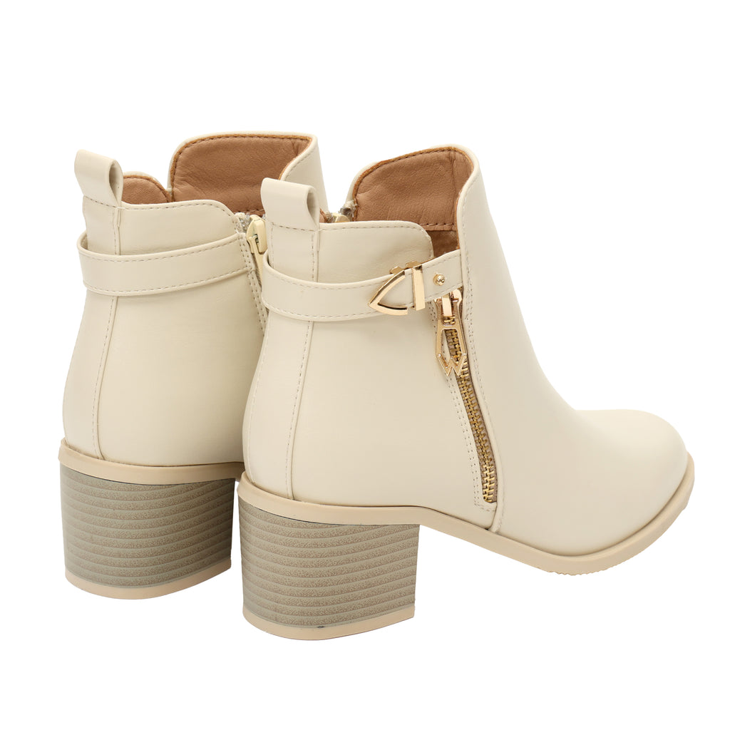 Stivaletti in simil pelle con tacco comodo- Art.CHC275