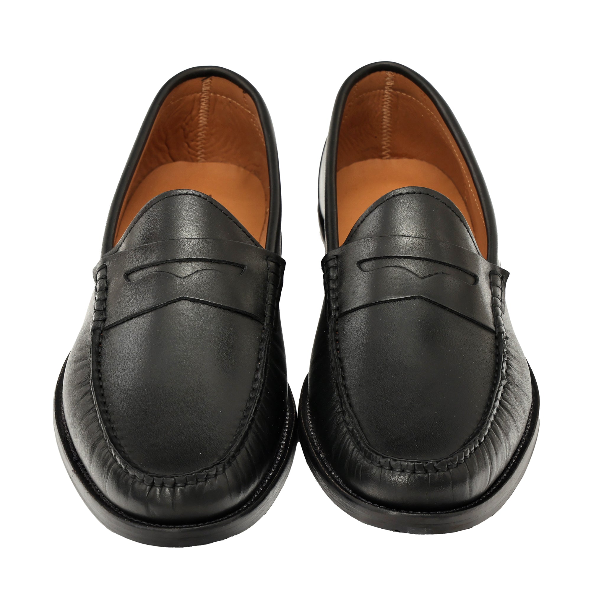 Mocassino a tubolare in pelle crust con suola in vero cuoio cucita-Art.1101CRUSTFDO18285