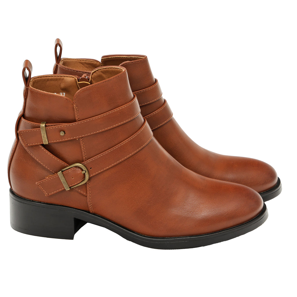 Stivaletto in simil pelle con fibbia- Art.CHC313