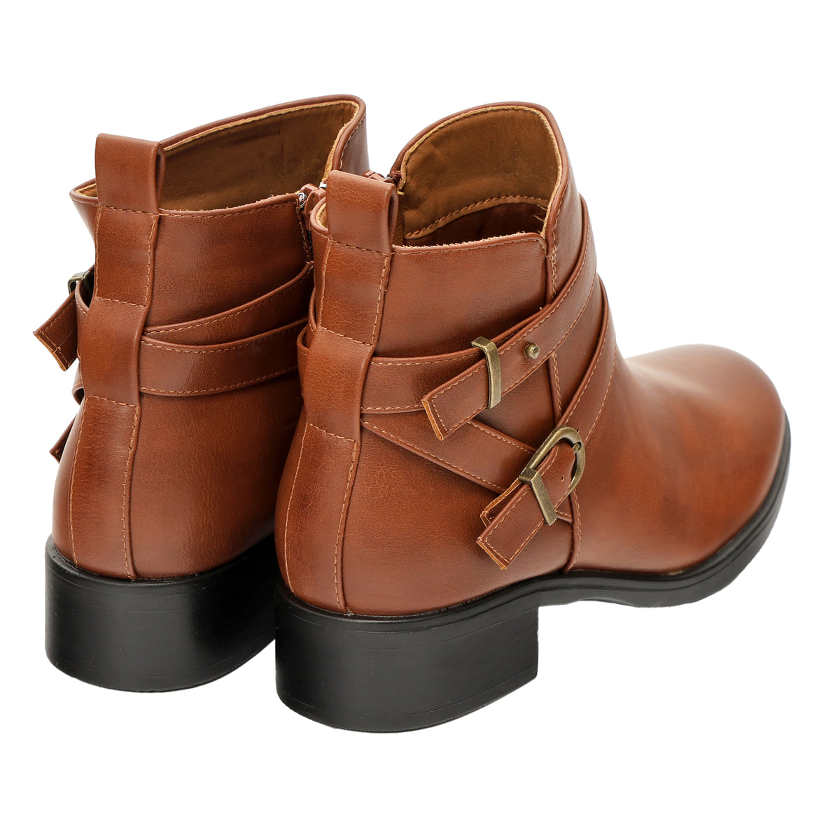 Stivaletto in simil pelle con fibbia- Art.CHC313