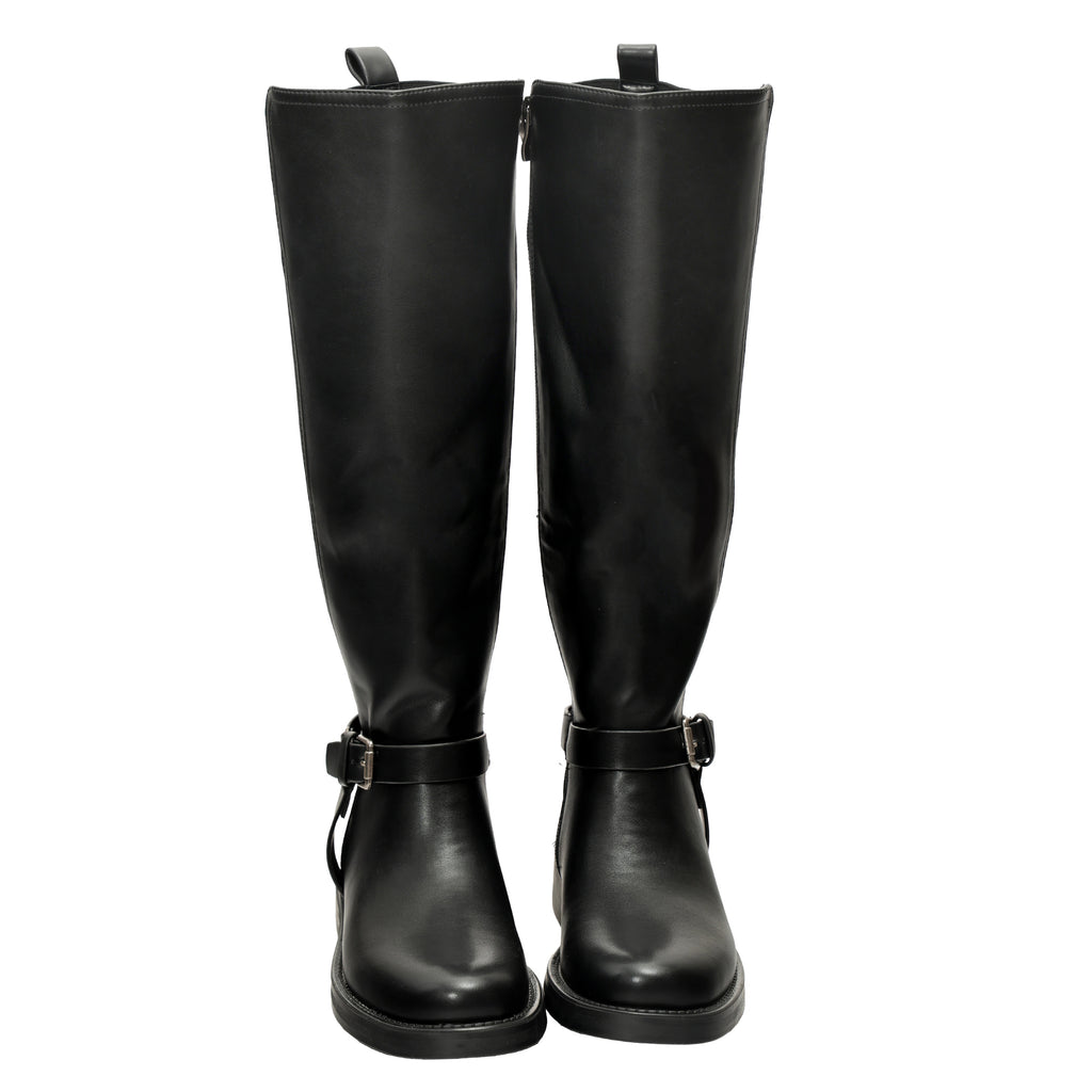 Stivale in simil pelle con fasce elastiche - Art.DF042