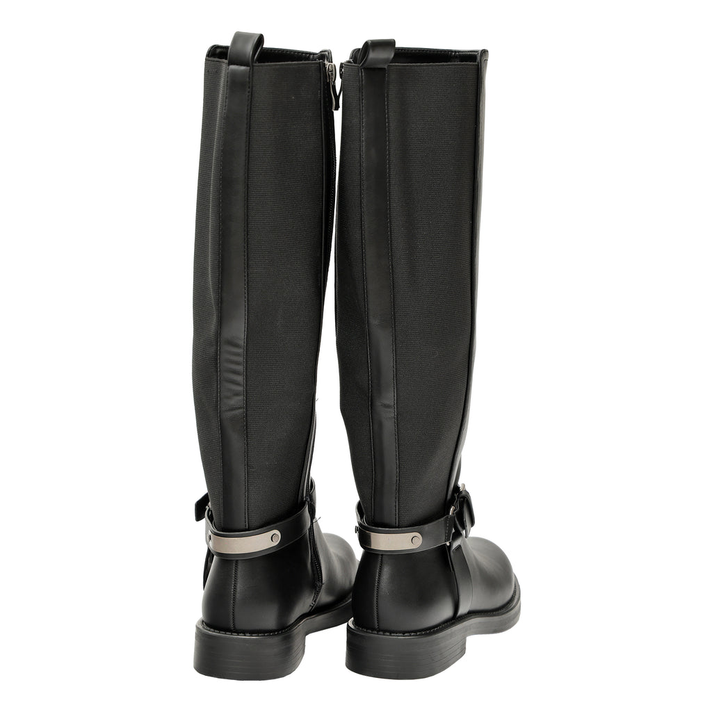 Stivale in simil pelle con fasce elastiche - Art.DF042