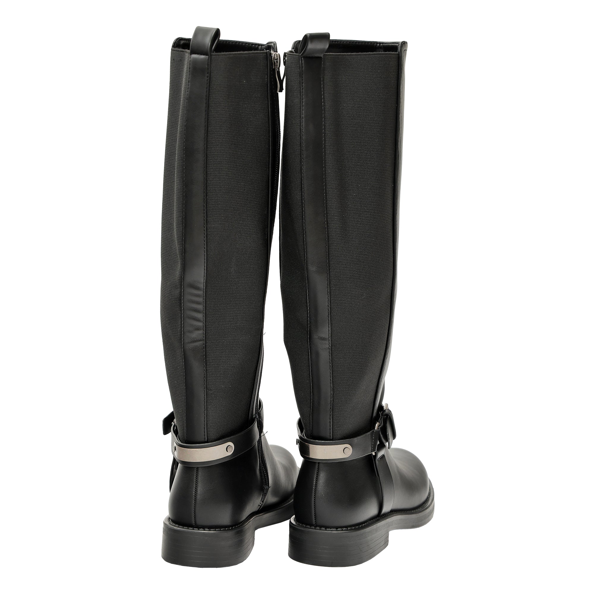 Stivale in simil pelle con fasce elastiche - Art.DF042