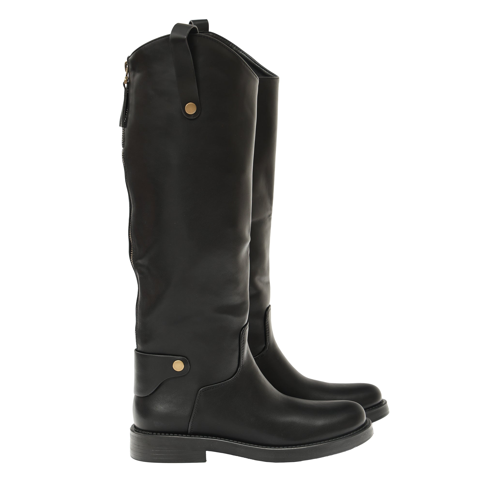 Stivale in simil pelle con tacco comodo- Art.DF038