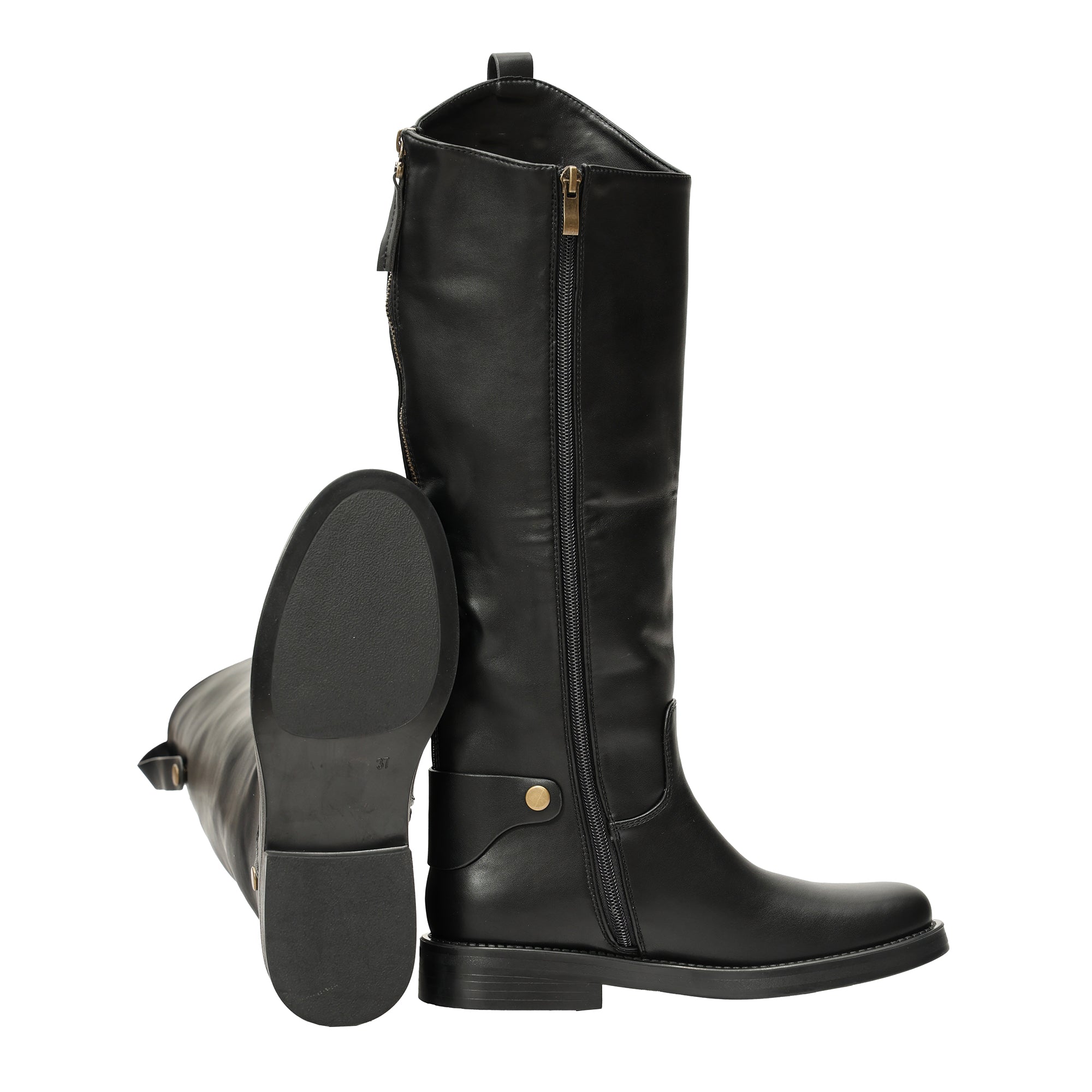 Stivale in simil pelle con tacco comodo- Art.DF038
