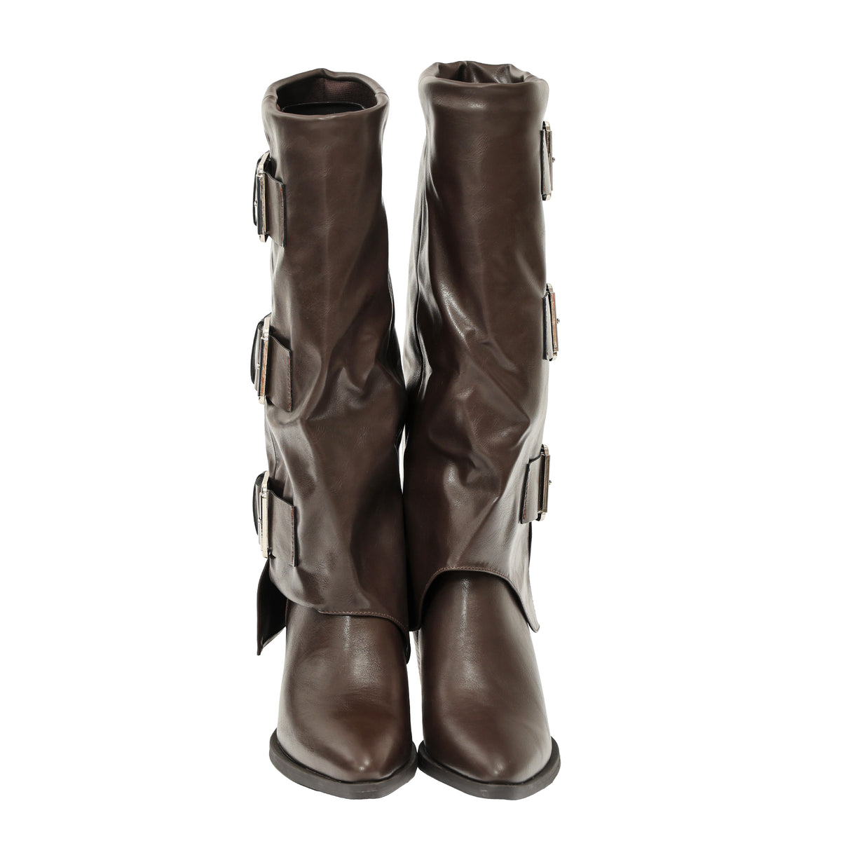 Stivale in simil pelle con fibbie- Art.68348