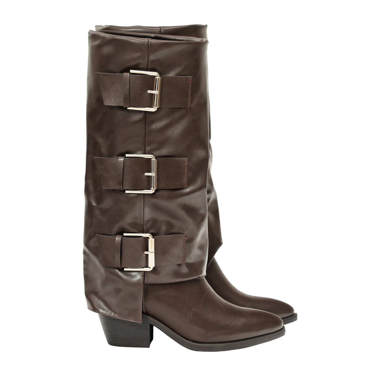 Stivale in simil pelle con fibbie- Art.68348