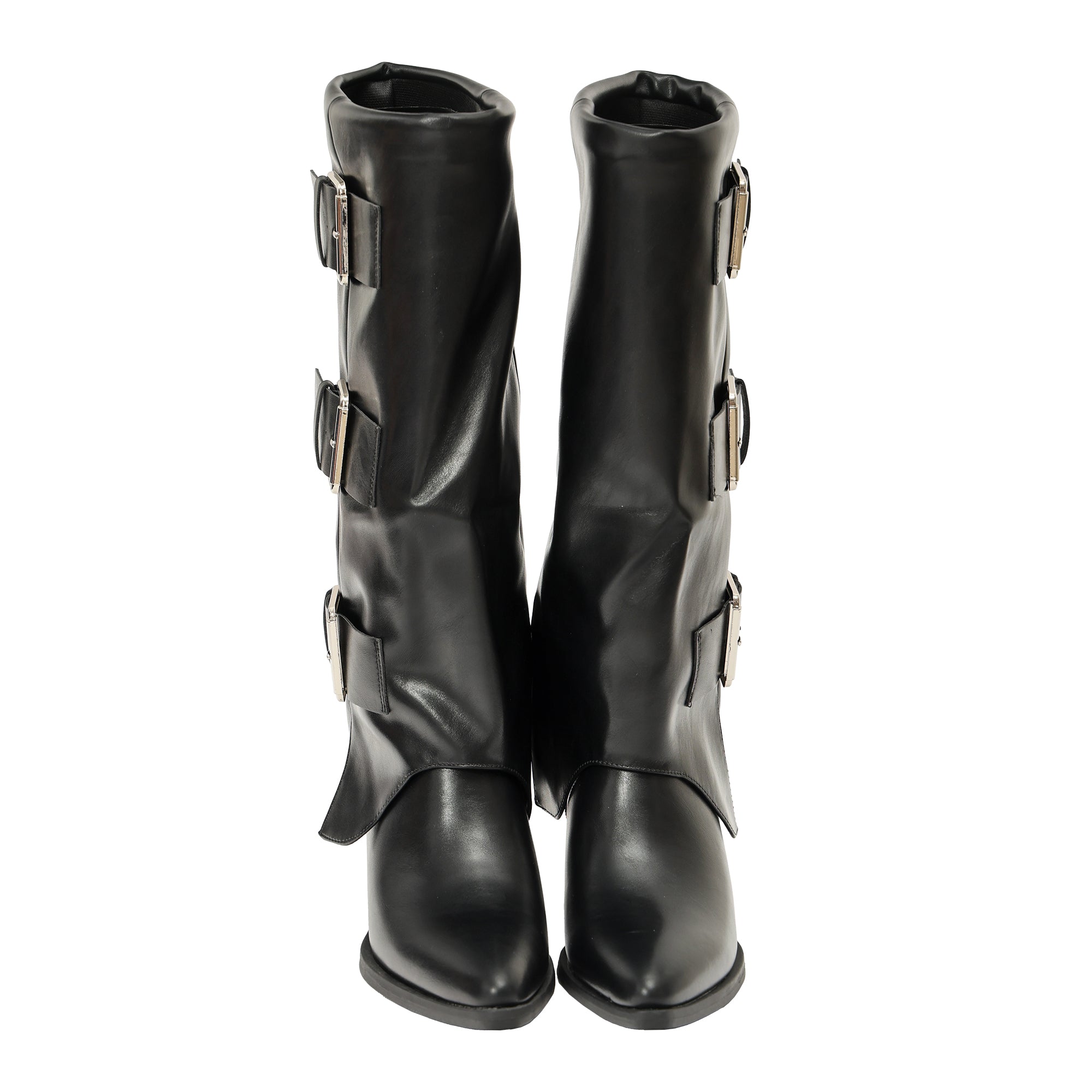 Stivale in simil pelle con fibbie- Art.68348