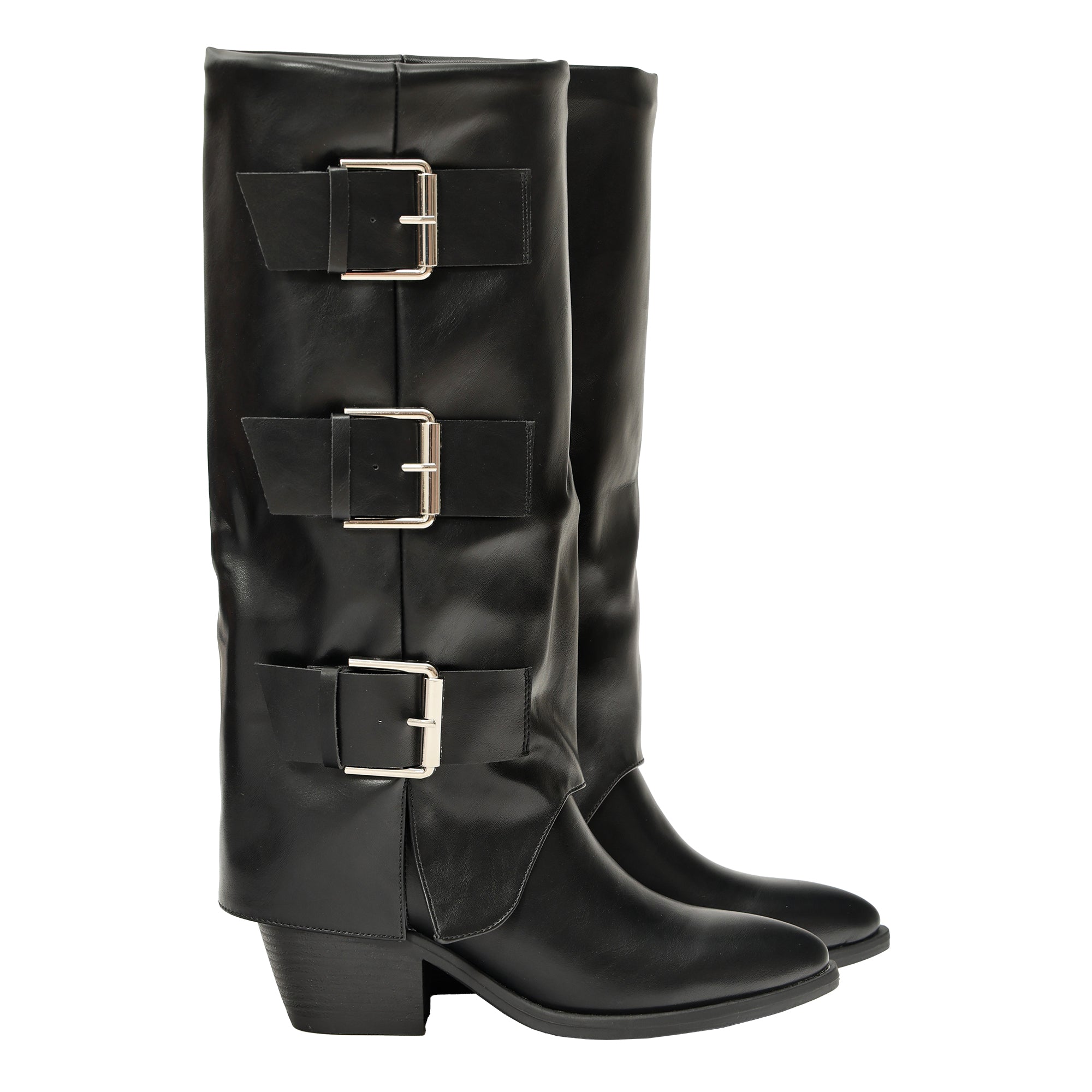 Stivale in simil pelle con fibbie- Art.68348