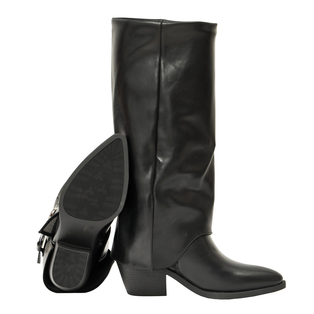 Stivale in simil pelle con fibbie- Art.68348