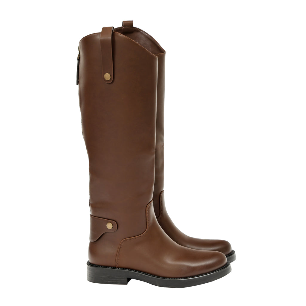 Stivale in simil pelle con tacco comodo- Art.DF038
