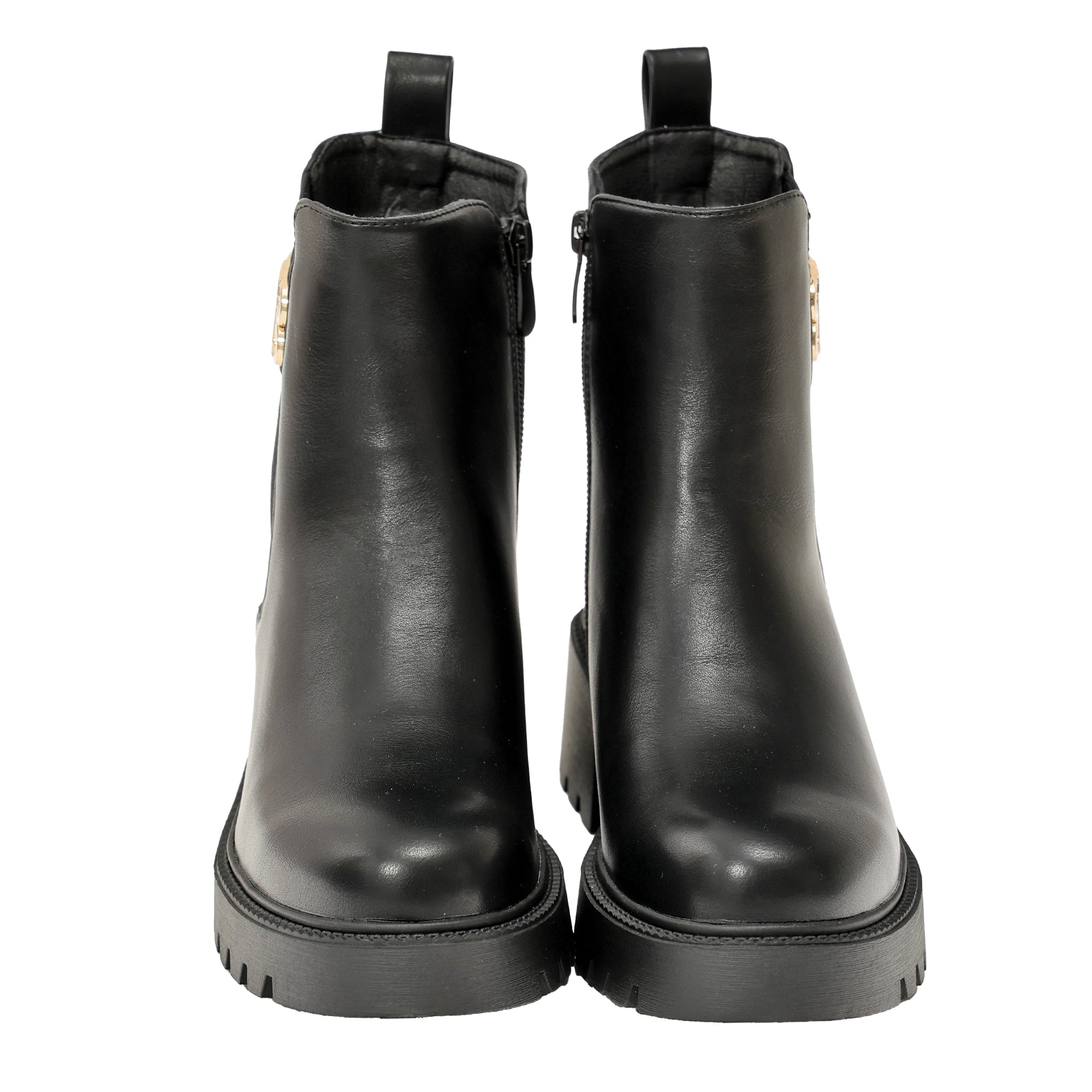 Stivaletti in simil pelle con elastico e lampo- Art.BM176