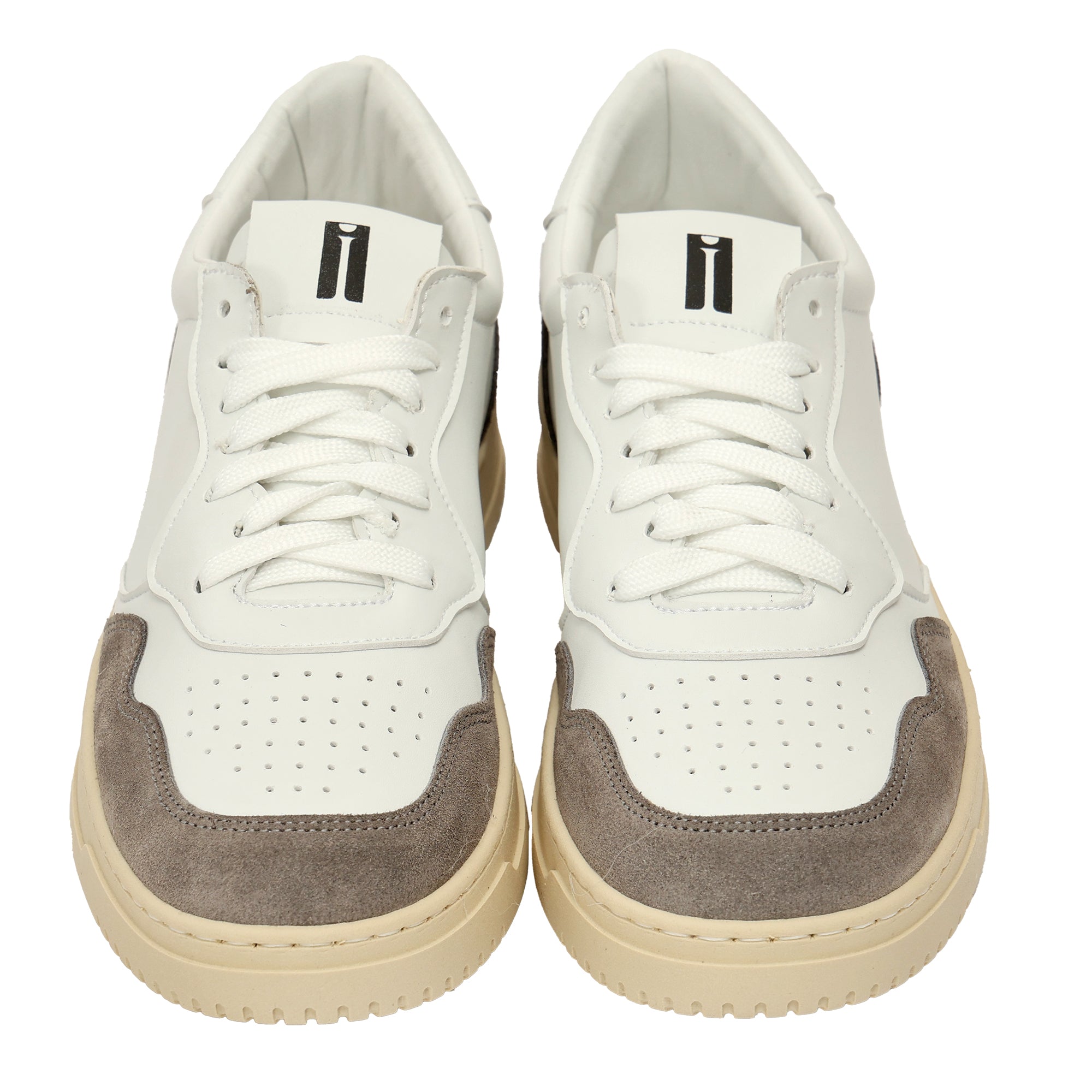 Sneakers in pelle con inserti in camoscio-Art.CALICAMOSCIO